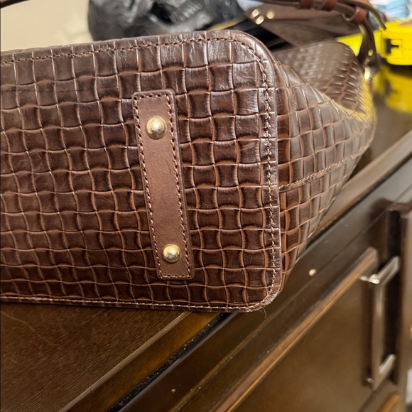 Dooney & Bourke Lilliana Brown Woven Tote and Pouch Set - Picture 10 of 14